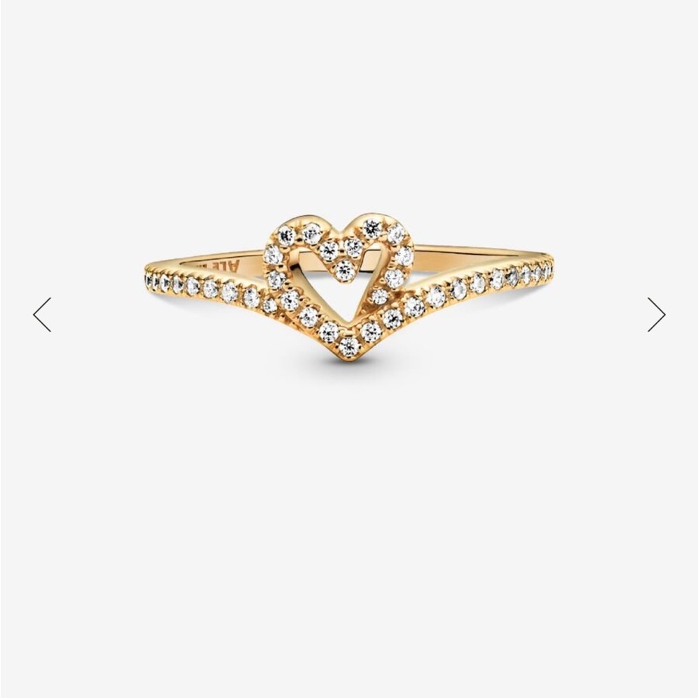 Pandora Wish Sparkling Heart Ring